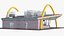 Retro McDonalds Restaurant mit gelben Bögen