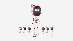 Cute Robot D07 Medic - SciFi Character Design model