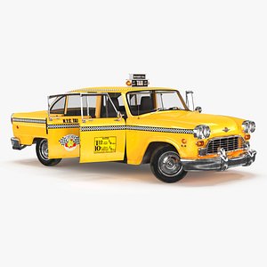 Classic Checker Taxi Cab Rigged