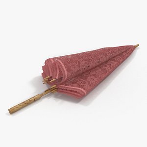 ladies umbrella lace parasol 3d 3ds
