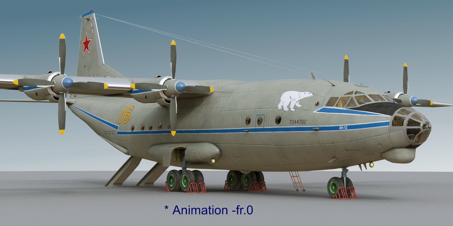 Antonov An-12B Model - TurboSquid 1782201