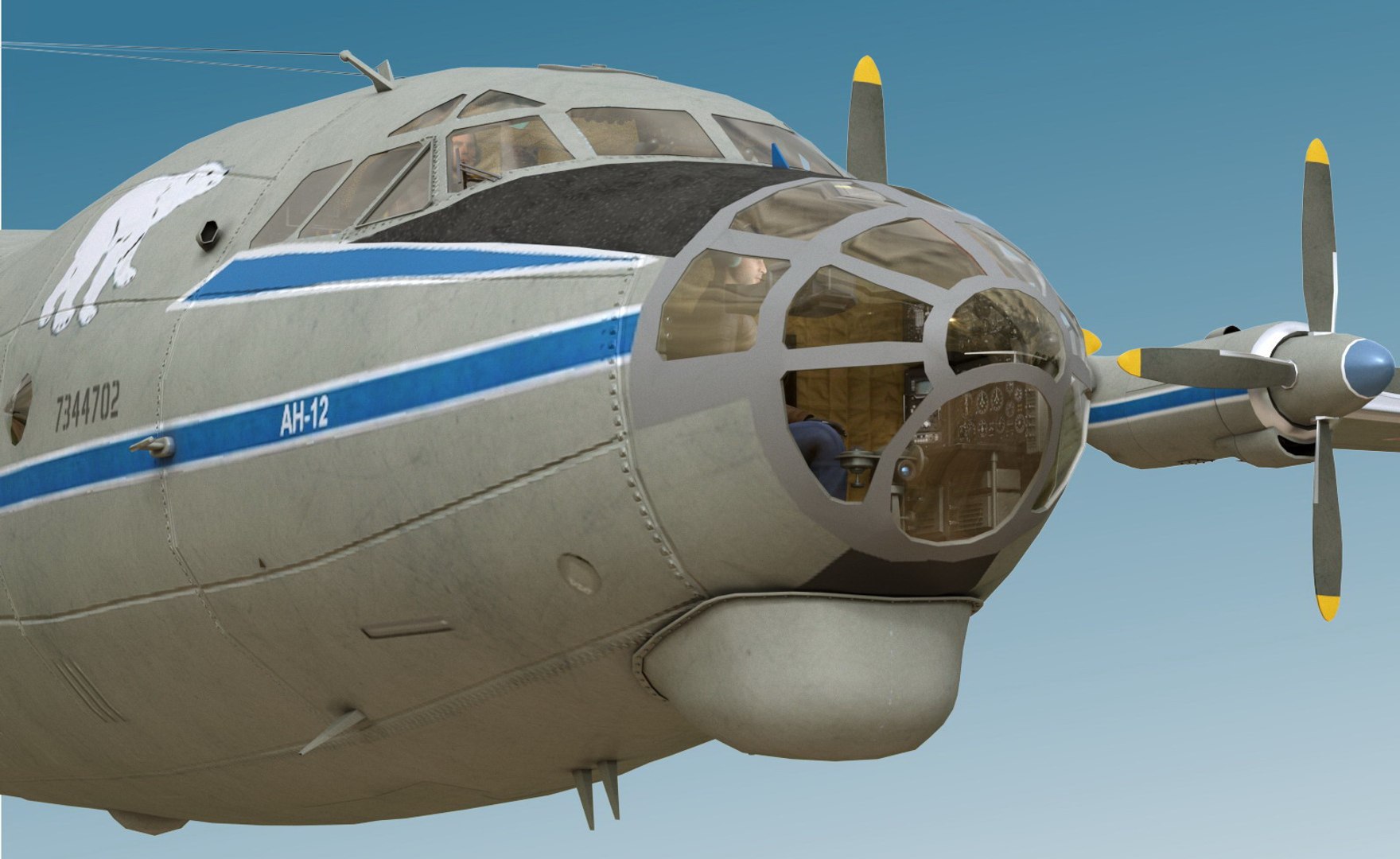 Antonov An-12B Model - TurboSquid 1782201