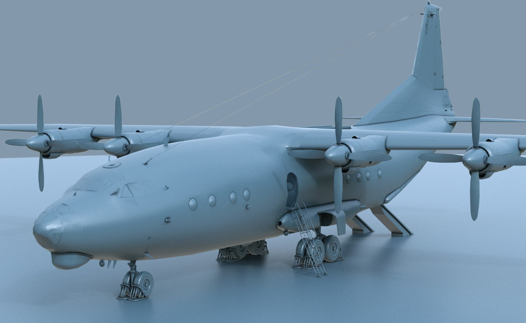 Antonov An-12B model - TurboSquid 1782201