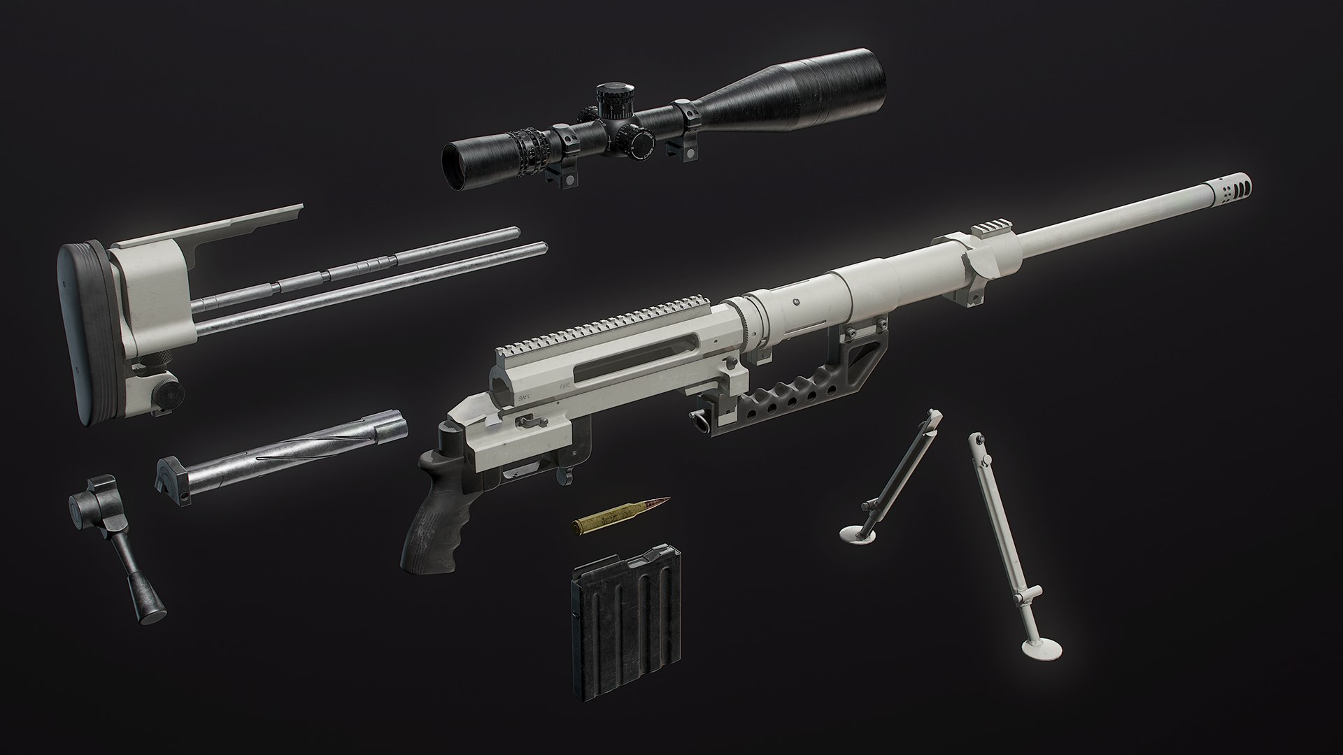 3D sniper rifle model - TurboSquid 1292263