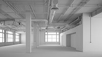 Industrial Office Interior  -no materials-