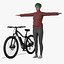 3D Woman Bike Rider model