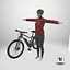 3D Woman Bike Rider model