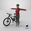 3D Woman Bike Rider model