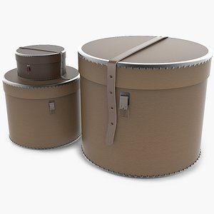 3d model vintage baggages