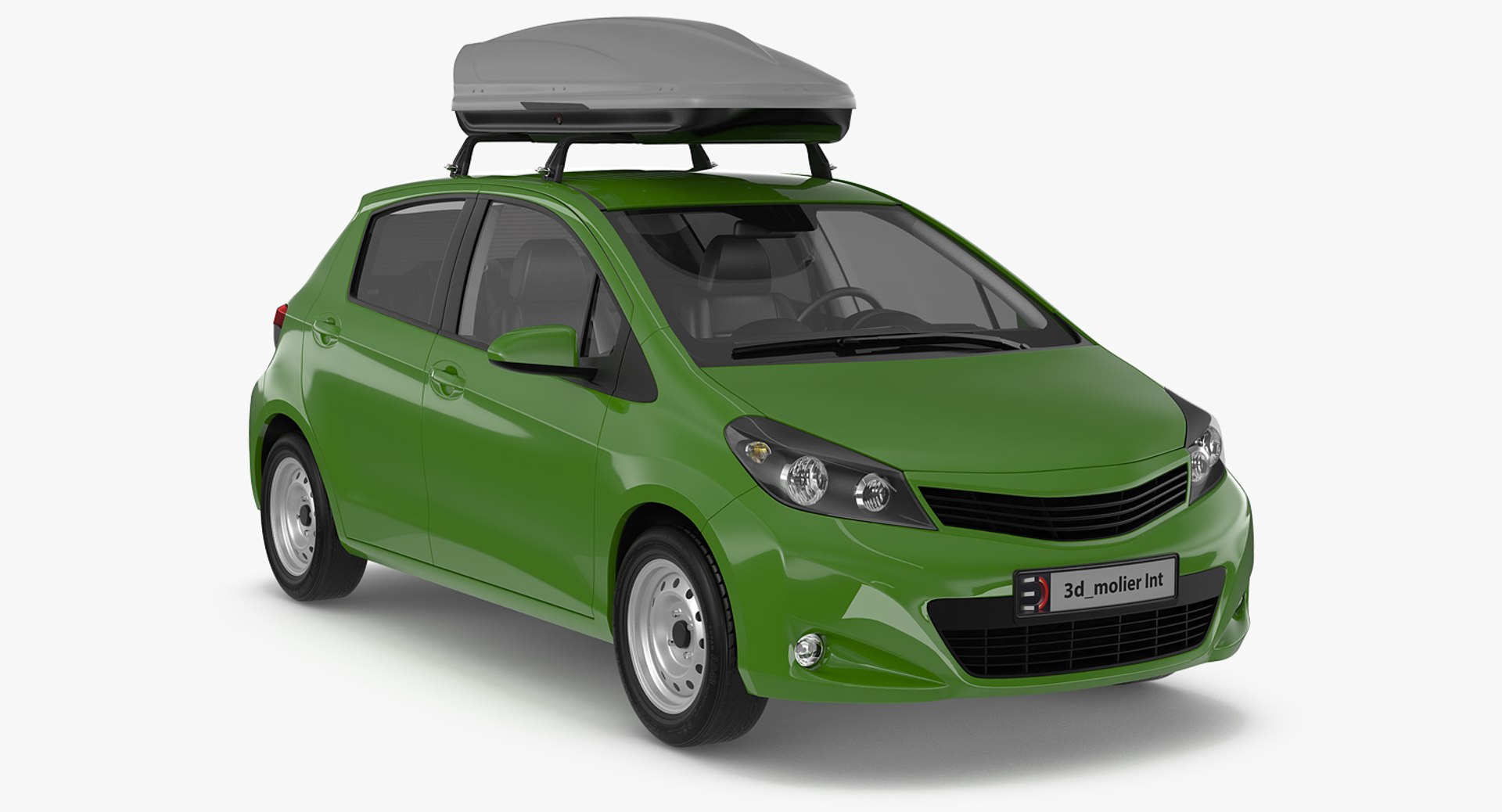 Hatchback with RoofBox Generic 3D model preview