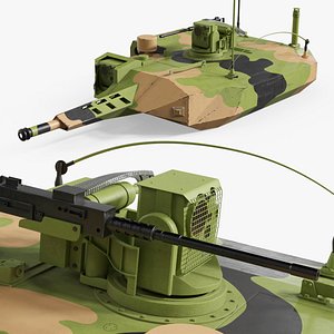 US Army XM30 Turret Weapon System Camouflage 3D model