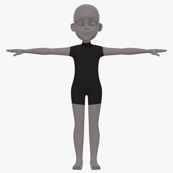 base mesh boy character 3D model