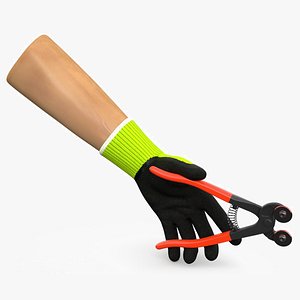 Glass Tile Nippers in Hand 3D model
