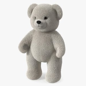Teddy Bear Light Color Rigged Fur 3D model