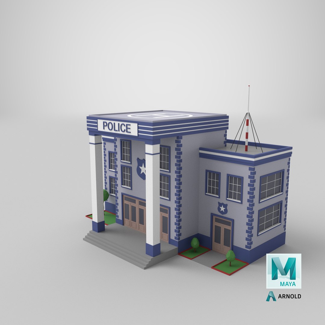 3D model Low Poly Cartoon Police Station https://p.turbosquid.com/ts-thumb/mh/sr6Ldt/7L/stemcell_maya_arnold_render/png/1637047738/1920x1080/fit_q87/5970ac88beb4b13008ab9fc255170a7d2d075e9a/stemcell_maya_arnold_render.jpg
