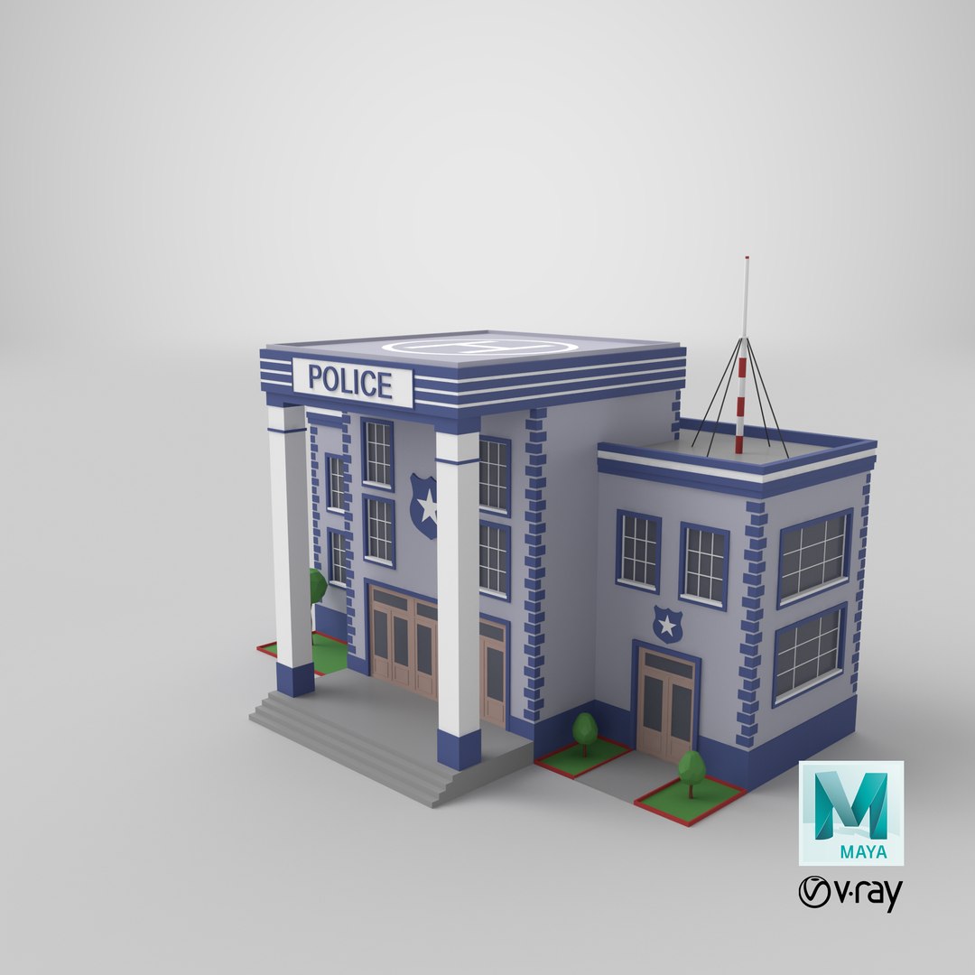 3D model Low Poly Cartoon Police Station https://p.turbosquid.com/ts-thumb/mh/sr6Ldt/qi/stemcell_maya_vray_render/png/1637047741/1920x1080/fit_q87/70aacc94b2354e4e40dee108b21a786b348210fb/stemcell_maya_vray_render.jpg