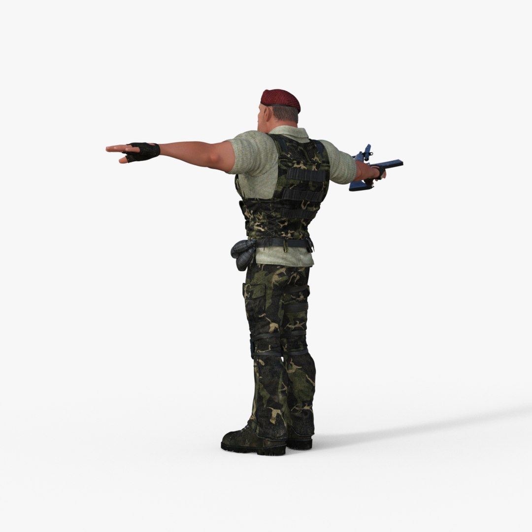3D Commando Soldier Character Rigged - TurboSquid 1983577