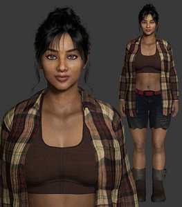 AAA REALISTIC FEMALE SURVIVOR 3D CHARACTER - Game Ready PBR Rigged