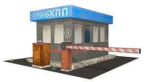 3D model security booth