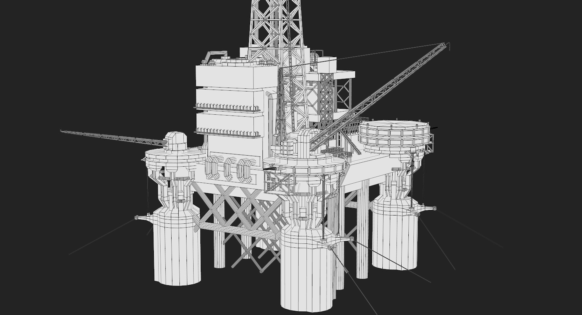 Oil Platform 3d Model