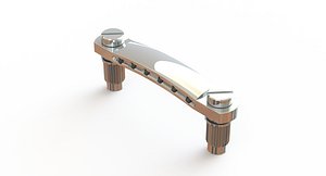 metric stop tailpiece guitar 3D