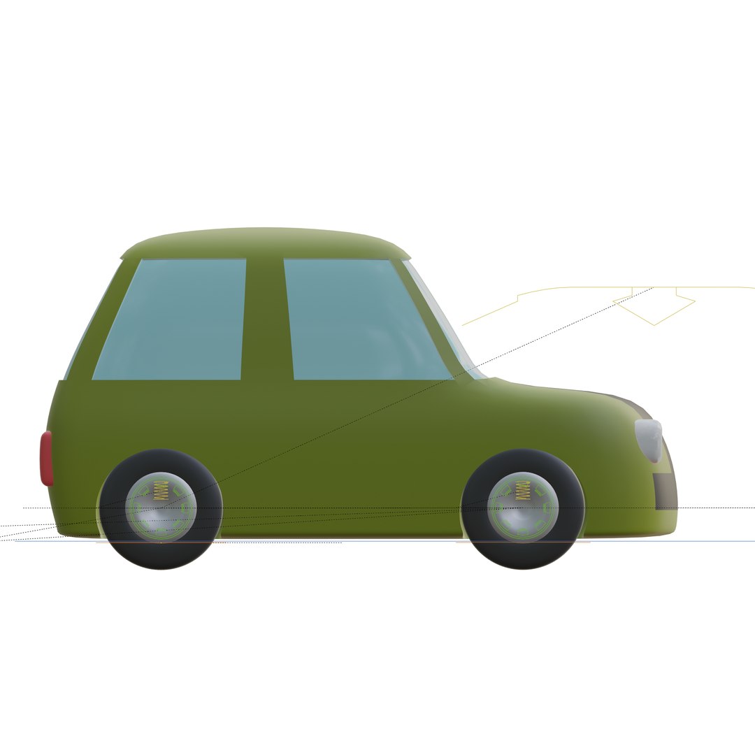 3D Model Mr Bean Car Morris Mini Chibi - TurboSquid 2267280