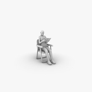 Man reading 3D model