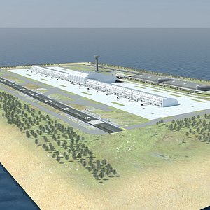 international airport air 3d model