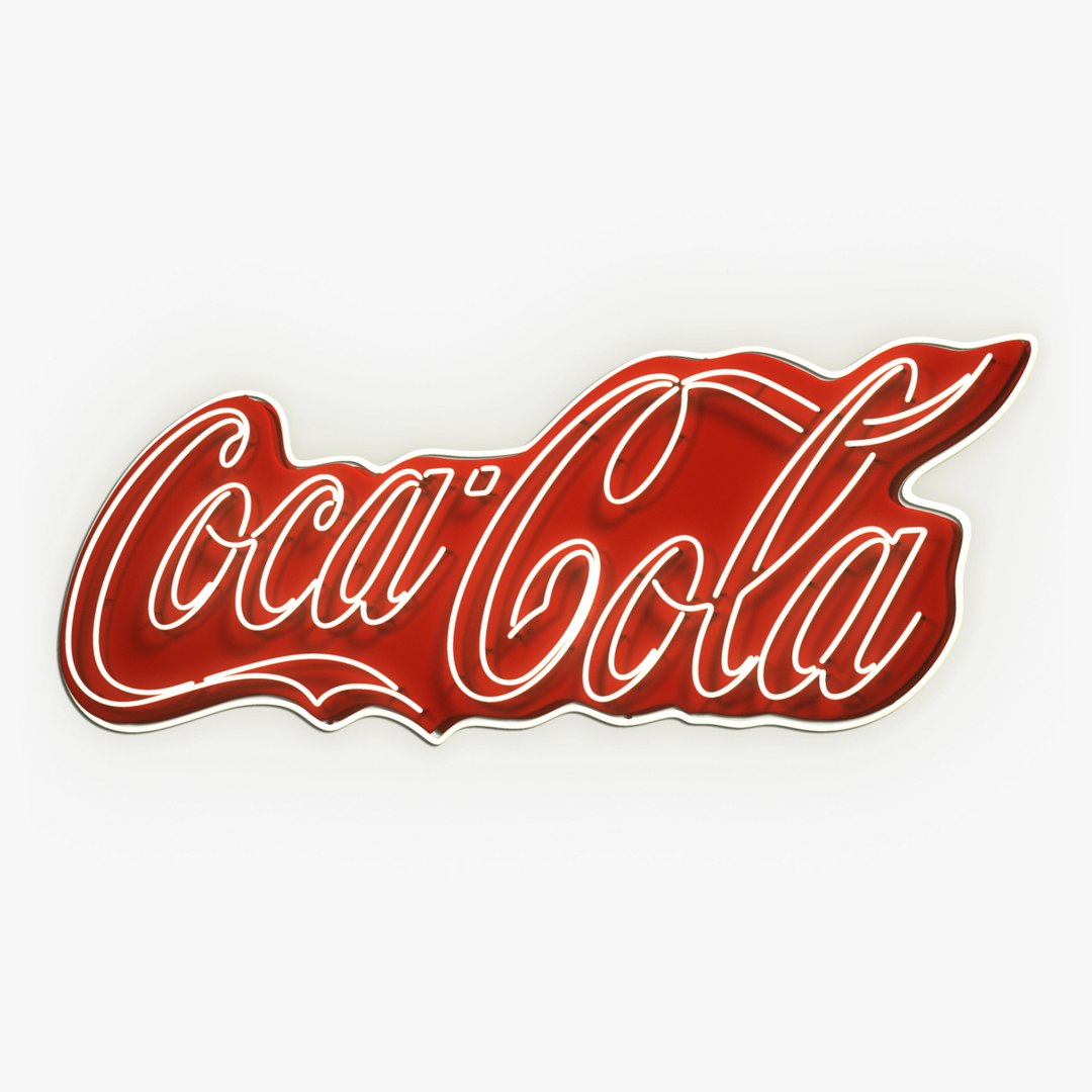 3d Coca Cola Neon Sign Model