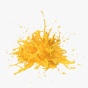 3D Yellow Splash 19