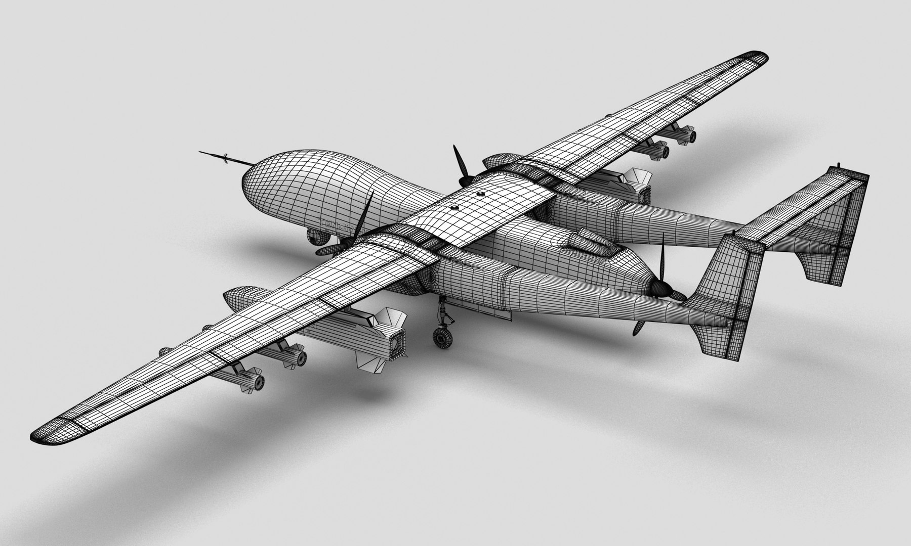 Twin-tailed Scorpion UAV 3D Model - TurboSquid 2241287