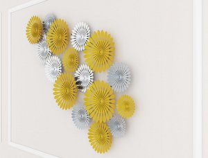 Decorative Metal plants with gold stainless m10