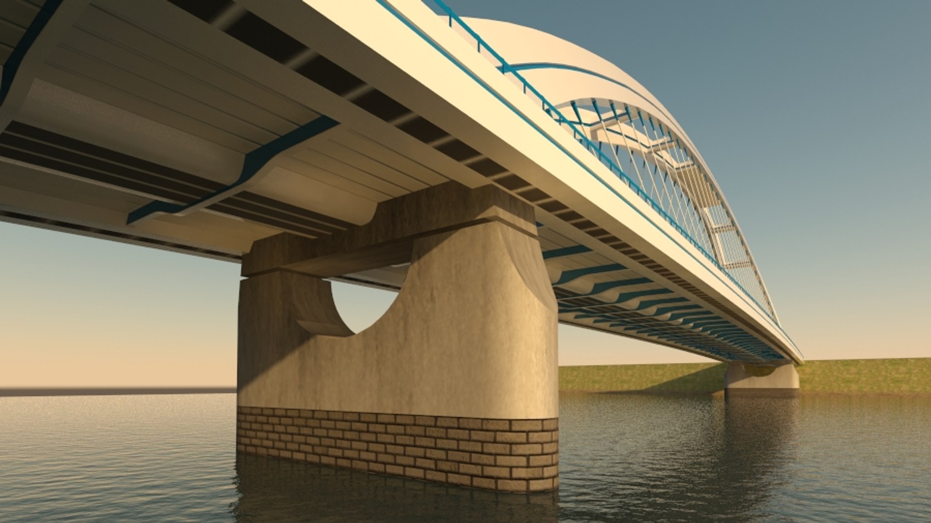 Arched bridge 3D model - TurboSquid 1268583