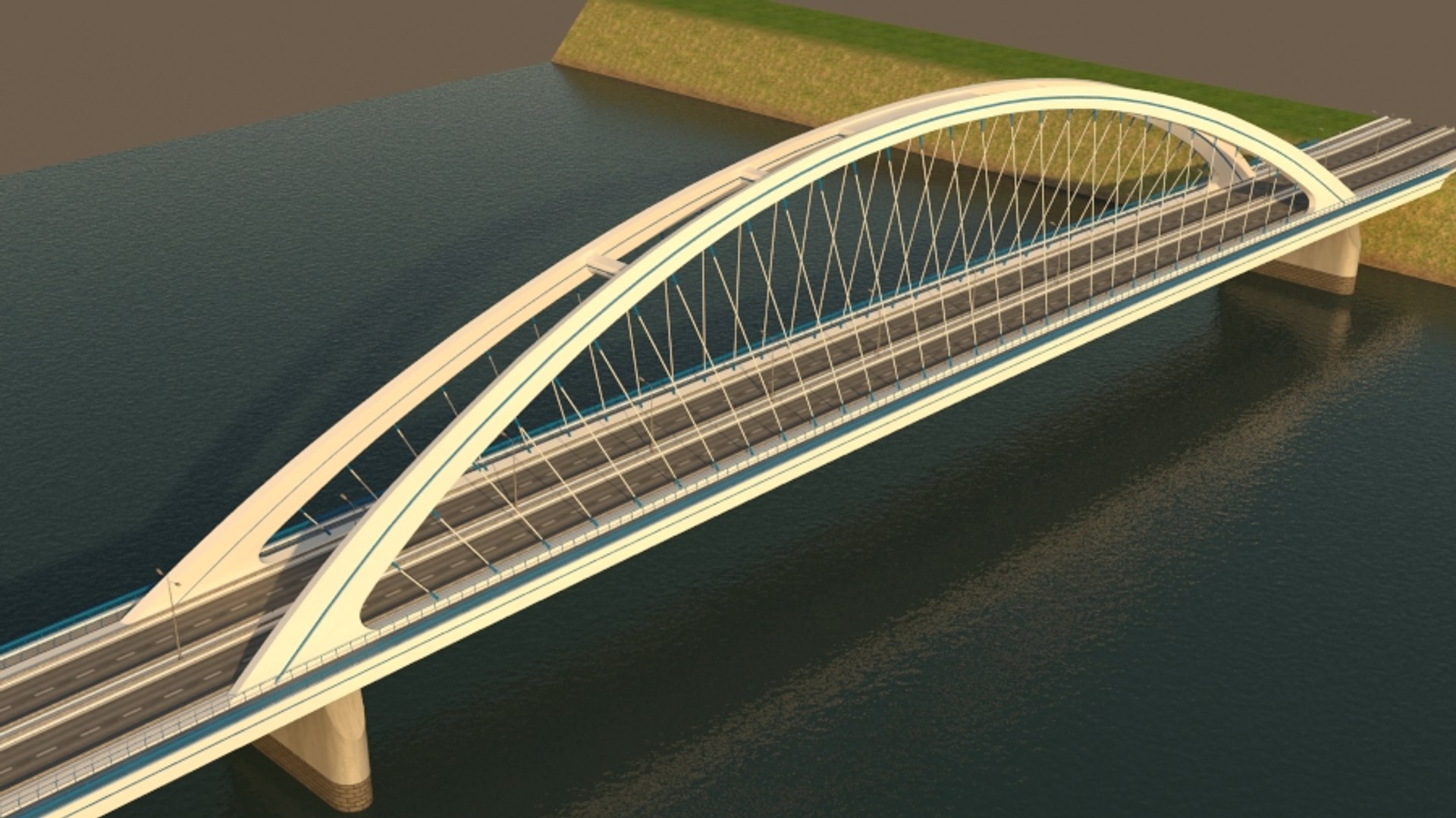 Arched Bridge 3D Model - TurboSquid 1268583