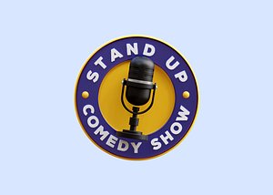 3D Stand Up Comedy Show 3D Illustration
