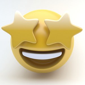 3D model emoji stars
