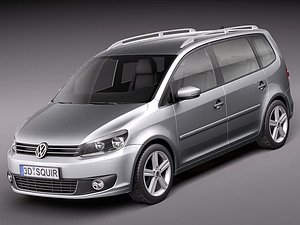 volkswagen touran 2011 van 3d model