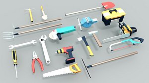 3D tool drill screwdriver model