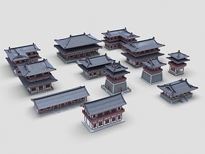 Collection of Chinese Ancient Buildings 02 3D model