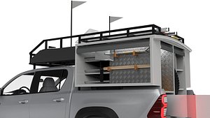 Mobile Emergency Assistance Module for Pickup Truck  3D Industrial Vehicle Design