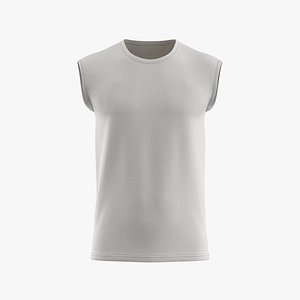 Sleeveless Casual T-Shirt with Round Neck