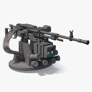 3D Remote Weapon Station with Sensor Unit Dark Gray