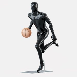 3D model faceless mannequins basketball