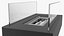 Black Bio Ethanol Fireplace Switched Off