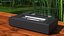 Black Bio Ethanol Fireplace Switched Off
