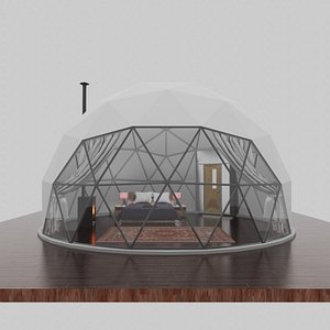 3D Glamping Dome Realistic