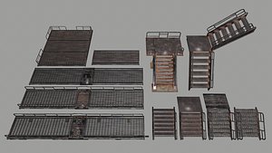 ladder stairs 3D model
