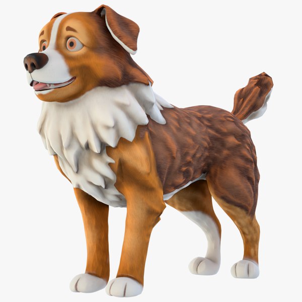 3D Cartoon Dog Game Ready PBR