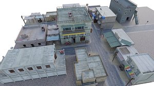 3D interior exterior slum city