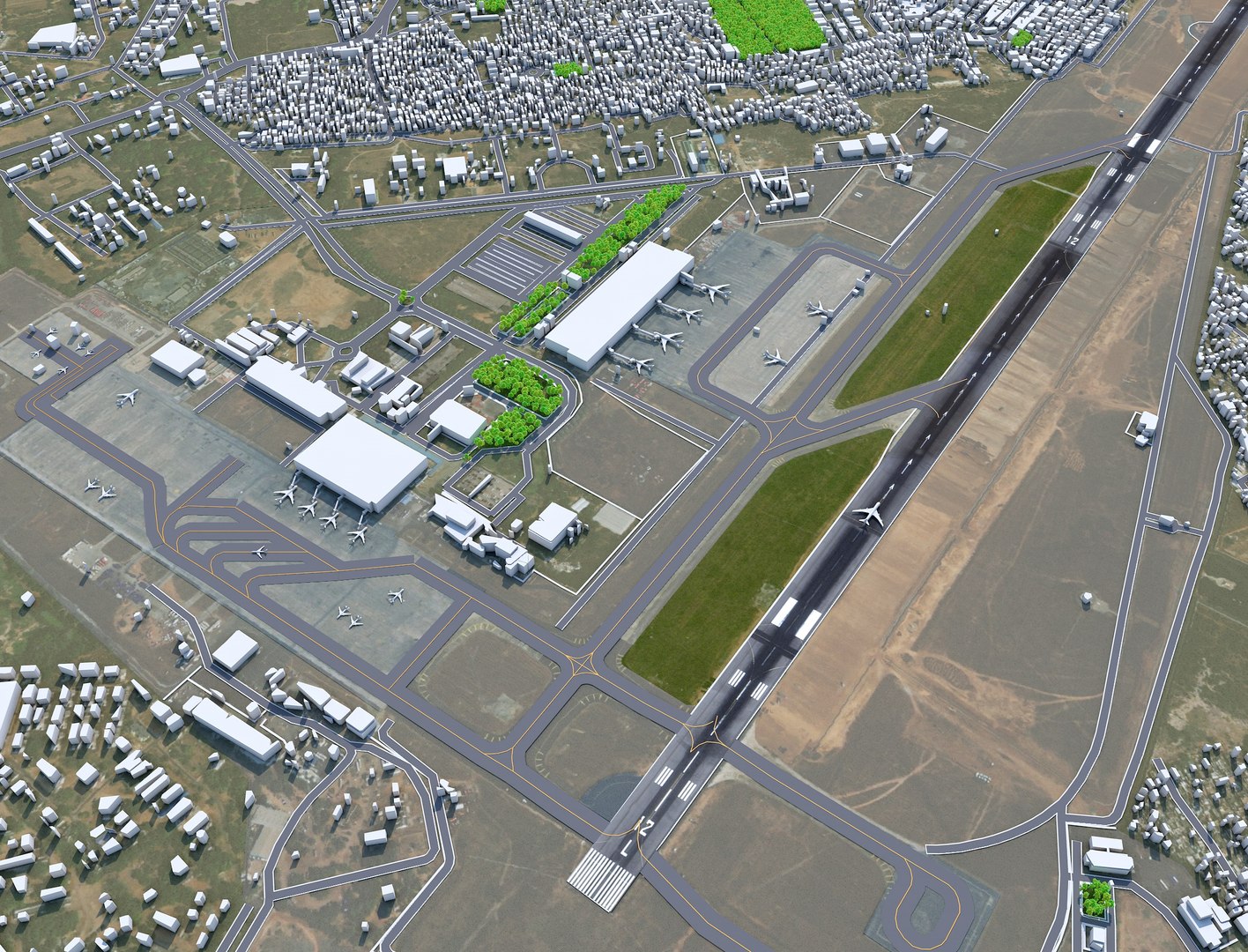 3D Sardar Vallabhbhai Patel International Airport Ahmedabad ...